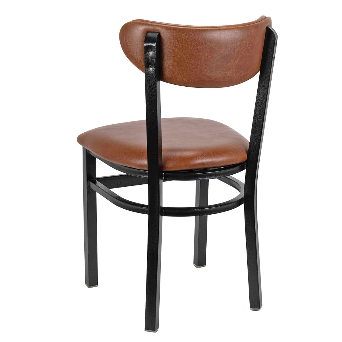 Metal Kidney Side Chair with Upholstered Seat and Back