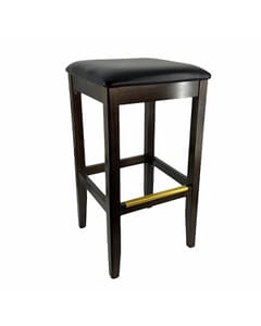 Square Backless Bar Stool with Square Seat in Dark Mahogany