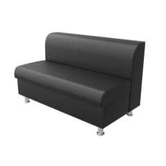 Quick Ship Adele Restaurant Single Booth With Black Vinyl