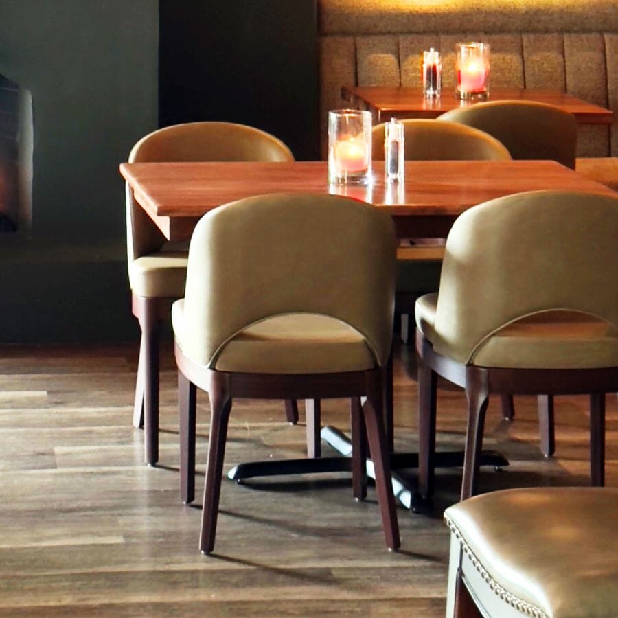 Lily Modern Beechwood Chair in Brown Finish