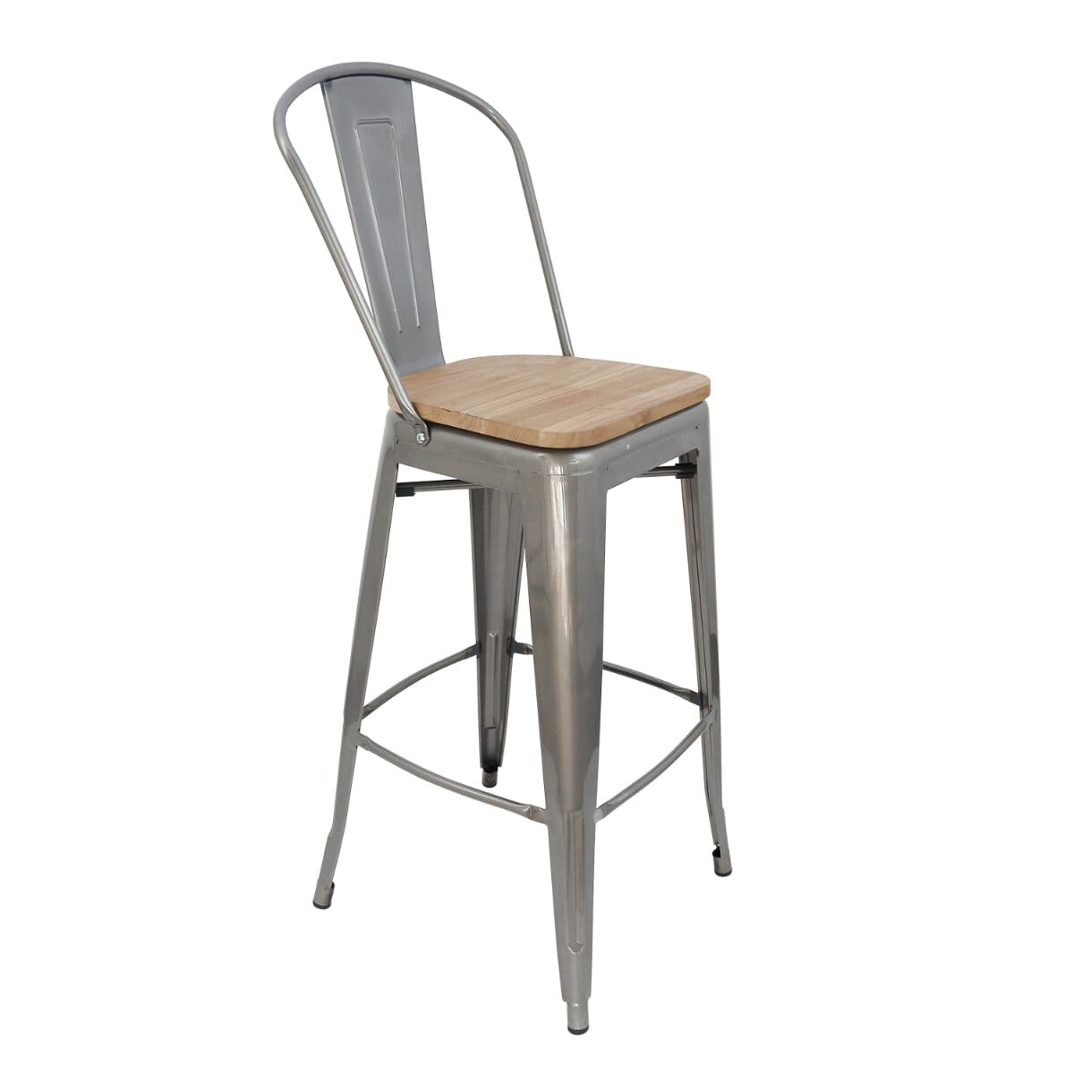 Indoor Steel Barstool - Grey Finish
