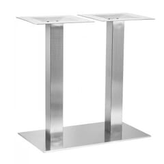 Brushed Steel Outdoor Rectangular Table Base (16