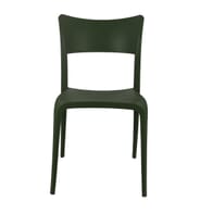 Contemporary Resin Indoor/Outdoor Chair in Dark Green 