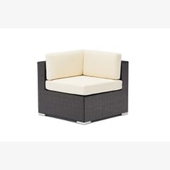 Siena Espresso Wicker Outdoor Lounge Sectional - Corner Piece