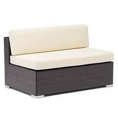 Siena Espresso Wicker Outdoor Lounge Sectional - Double