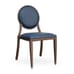 stacking banquet happ chair with blue seat and back