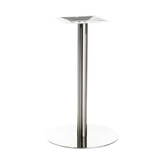 Contemporary Commercial Round Restaurant Table Base in Brushed Stainless Steel