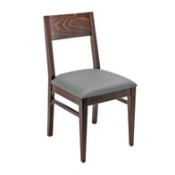Solid Beechwood Squareback Chair with Upholstered Seat