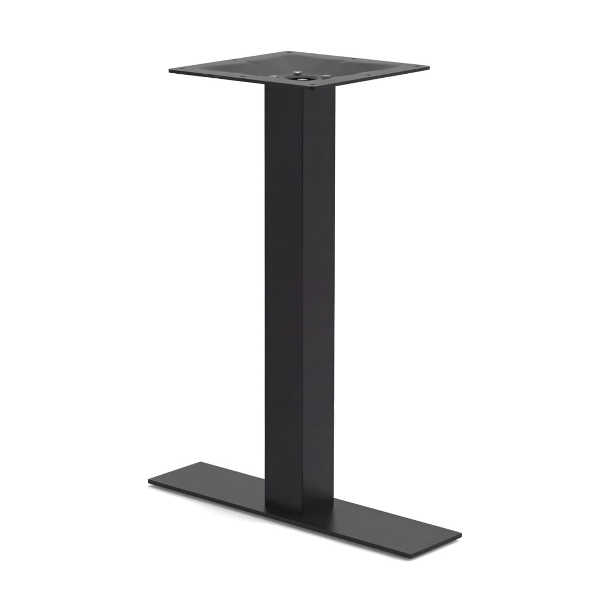 Contemporary Stainless Steel Single Slat Restaurant Table Base in Black (5&Prime; x 22&Prime;)
