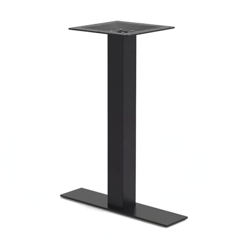 Contemporary Stainless Steel Single Slat Restaurant Table Base in Black (5″ x 22″)