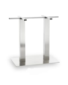 Brushed Stainless Steel Indoor/Outdoor Rectangular Table Base (16" x 28")