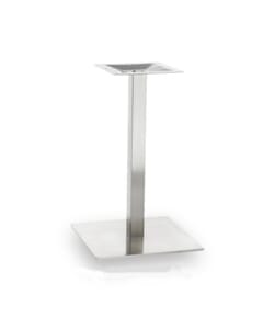Brushed Stainless Steel Indoor/Outdoor Square Table Base (18" x 18")