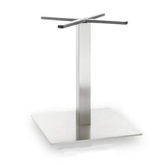 Brushed Indoor/Outdoor Stainless Steel Square Table Base (24