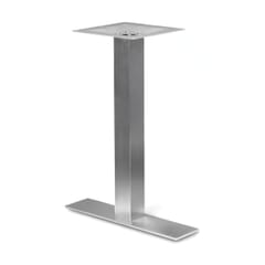 Contemporary Brushed Steel Single Slat Restaurant Table Base (5″ x 22″)