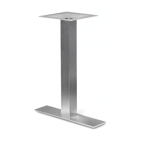 Contemporary Brushed Stainless Steel Single Slat Restaurant Table Base (5″ x 22″)