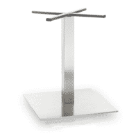 Brushed Indoor/Outdoor Stainless Steel Square Table Base (24" x 24") 