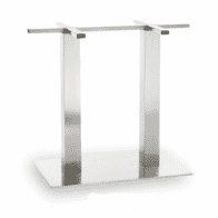 Brushed Stainless Steel Indoor/Outdoor Rectangular Table Base (16" x 28")