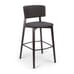 Solid Wood Fully Upholstered Restaurant Bar Stool in Walnut