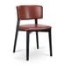 Solid Wood Fully Upholstered Restaurant Chair in Black