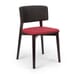 Solid Wood Fully Upholstered Restaurant Chair in Walnut