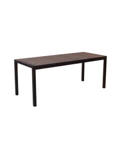 Brushed Brown Teaks & Black Frame Table Set