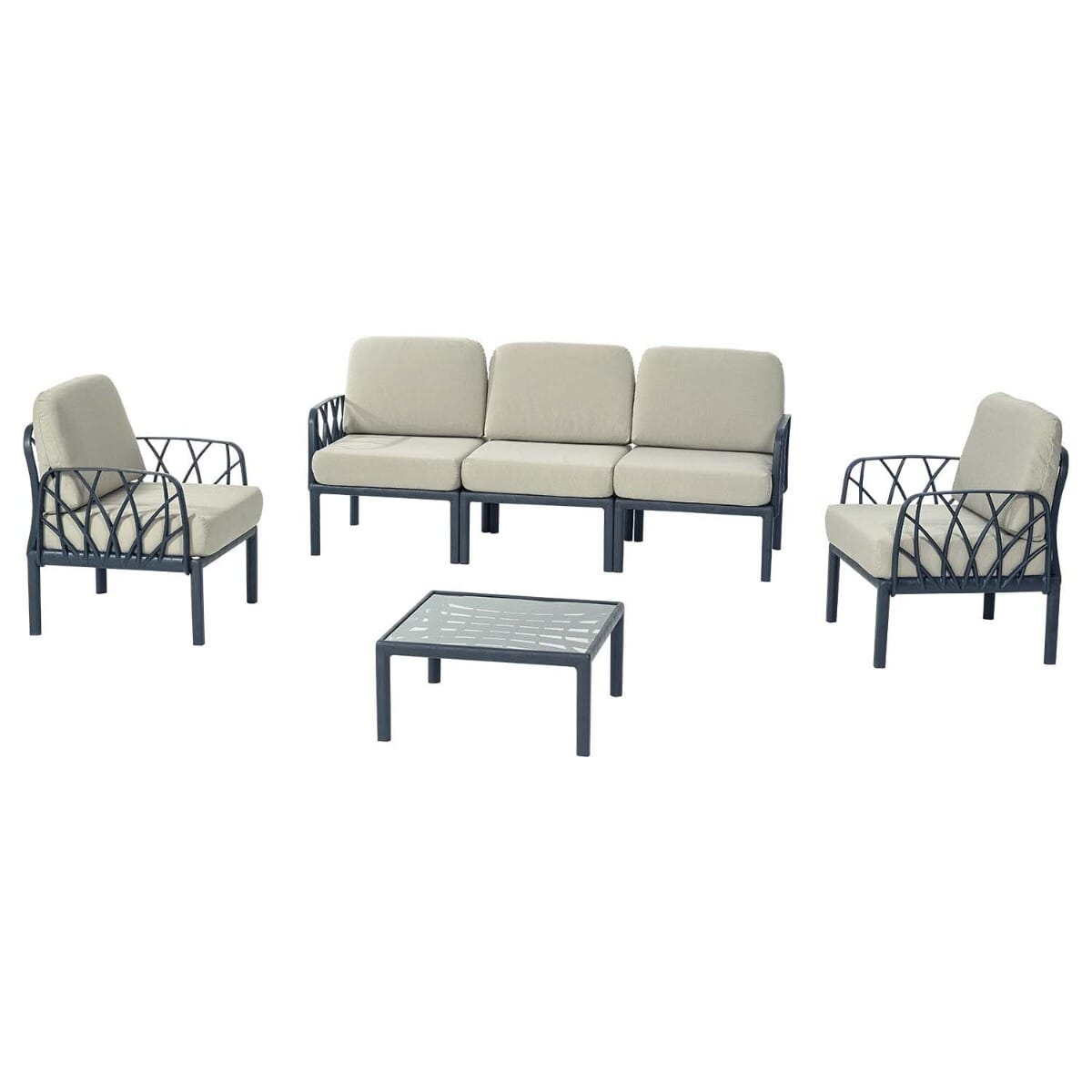6 Piece - Verona Modular Outdoor Lounge Sofa Set