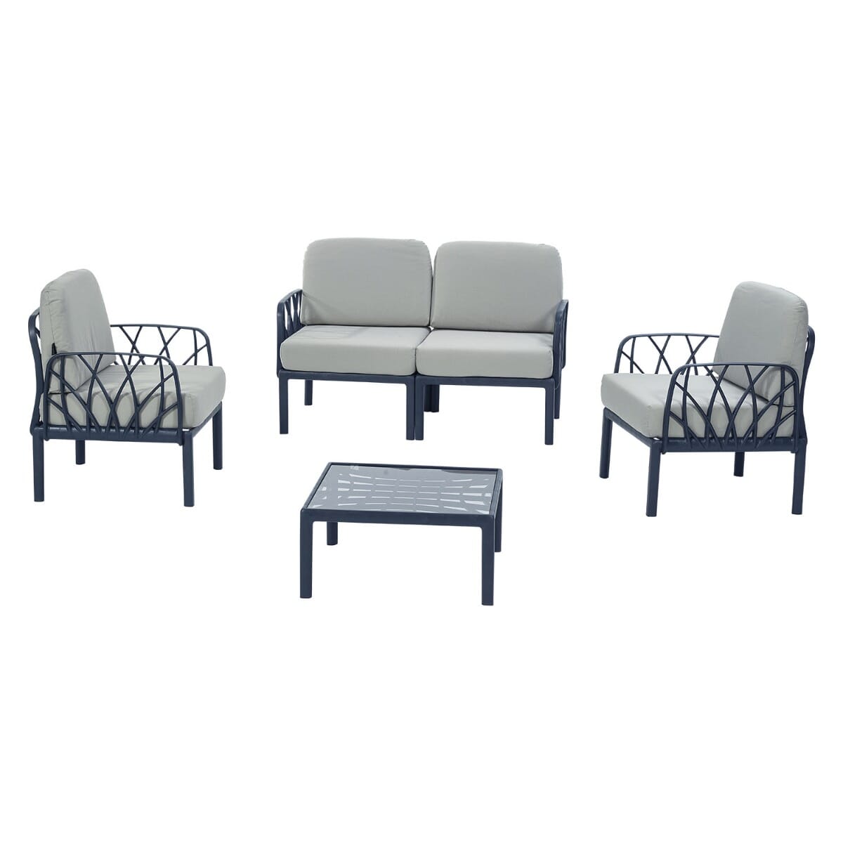 5 Piece - Verona Modular Outdoor Lounge Lovechair Set