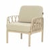 Commercial outdoor chair with arms in beige