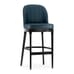 Grace Channel Back Commercial Bar Stool with Black Wood Frame Finish
