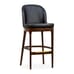 Grace Quick-Ship Commercial Dining Upholstered Wood Bar Stool with Black Vinyl