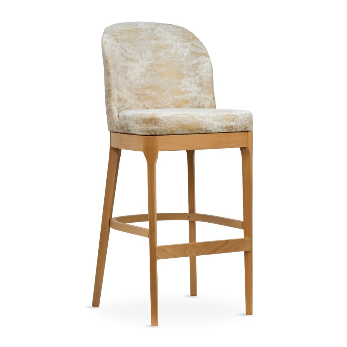 Grace Modern Wood Commercial Bar Stool in Natural Finish