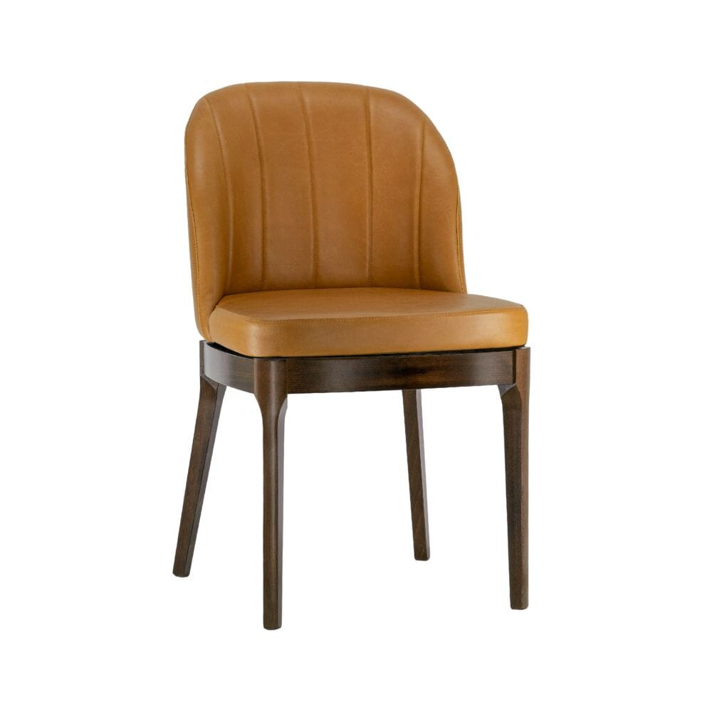 Grace Modern Channel Beechwood Chair in Walnut Finish