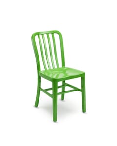 Stackable Vertical Aluminum Patio Chair in Green 
