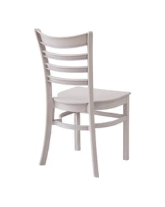 Stackable Ladderback Indoor/Outdoor Restaurant Chair in Grey 