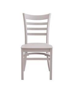 Stackable Ladderback Indoor/Outdoor Restaurant Chair in Grey 