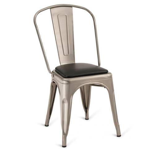 Stackable Indoor Steel Chair - Grey Finish