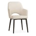 Bliss Aluminum Wood-Grain Upholstered Restaurant Armchair