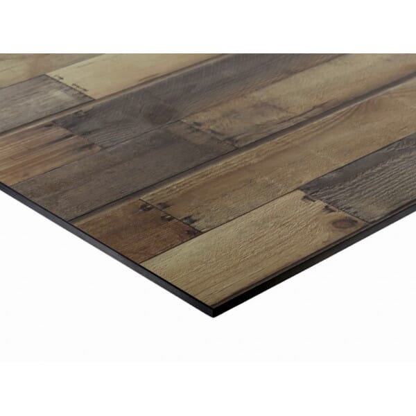 Indoor-Outdoor Laminate Table Top in Barn Wood