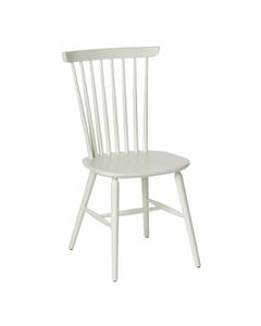 Solid Beech Wood Spindle Back Chair in White