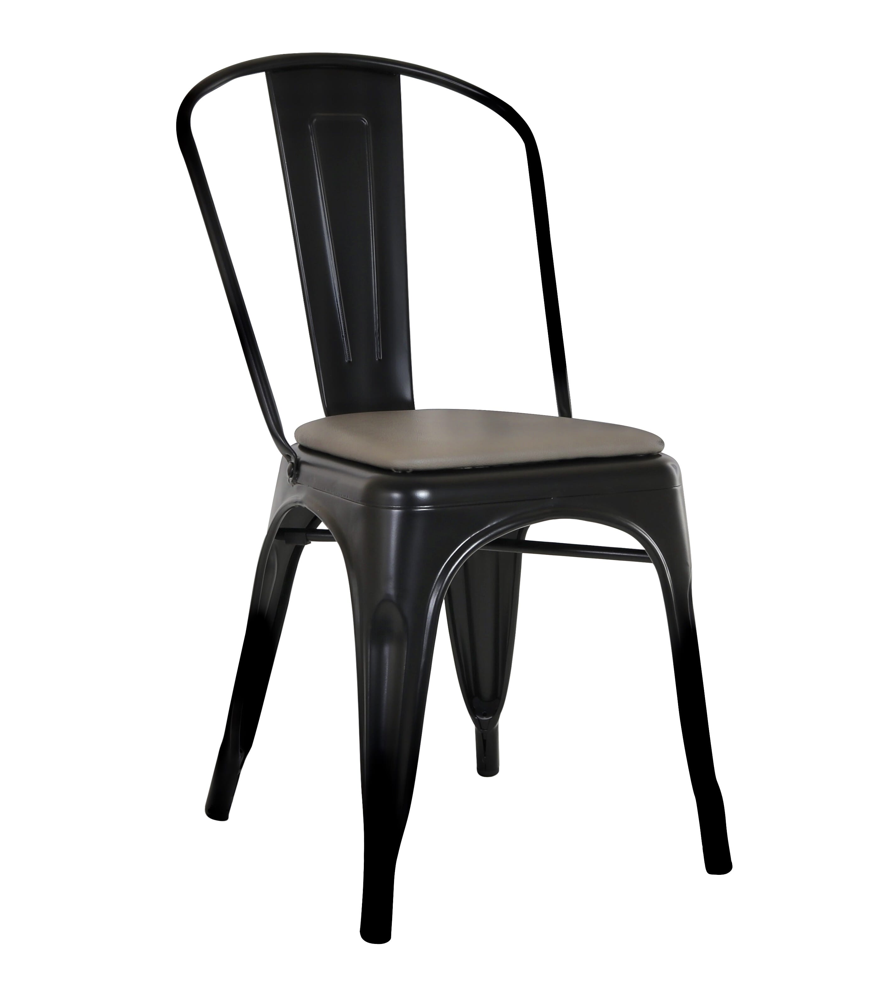 Stackable Indoor Steel Chair - Black Finish