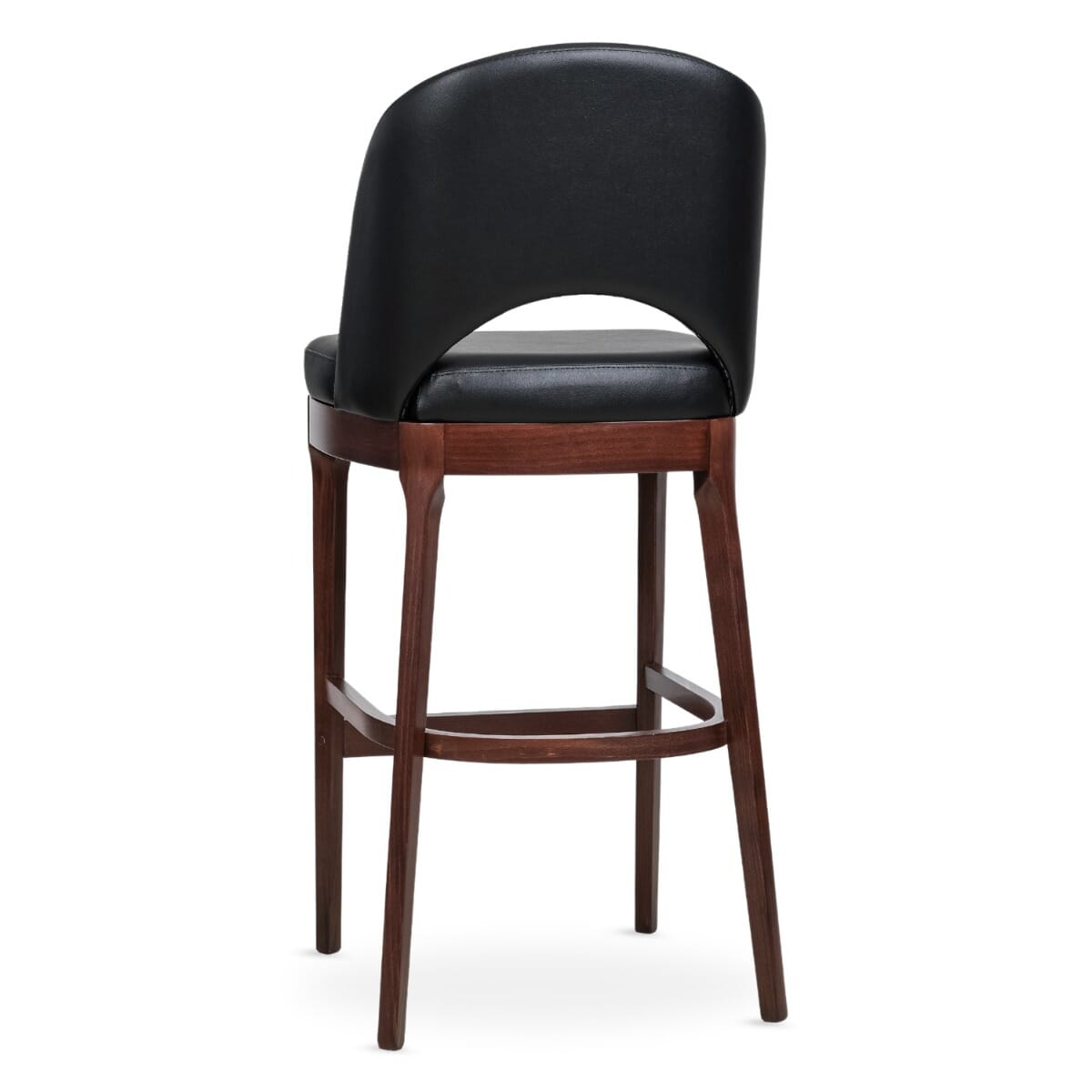 Lily Modern Restaurant Bar Stool With Walnut Finish Wood Frame