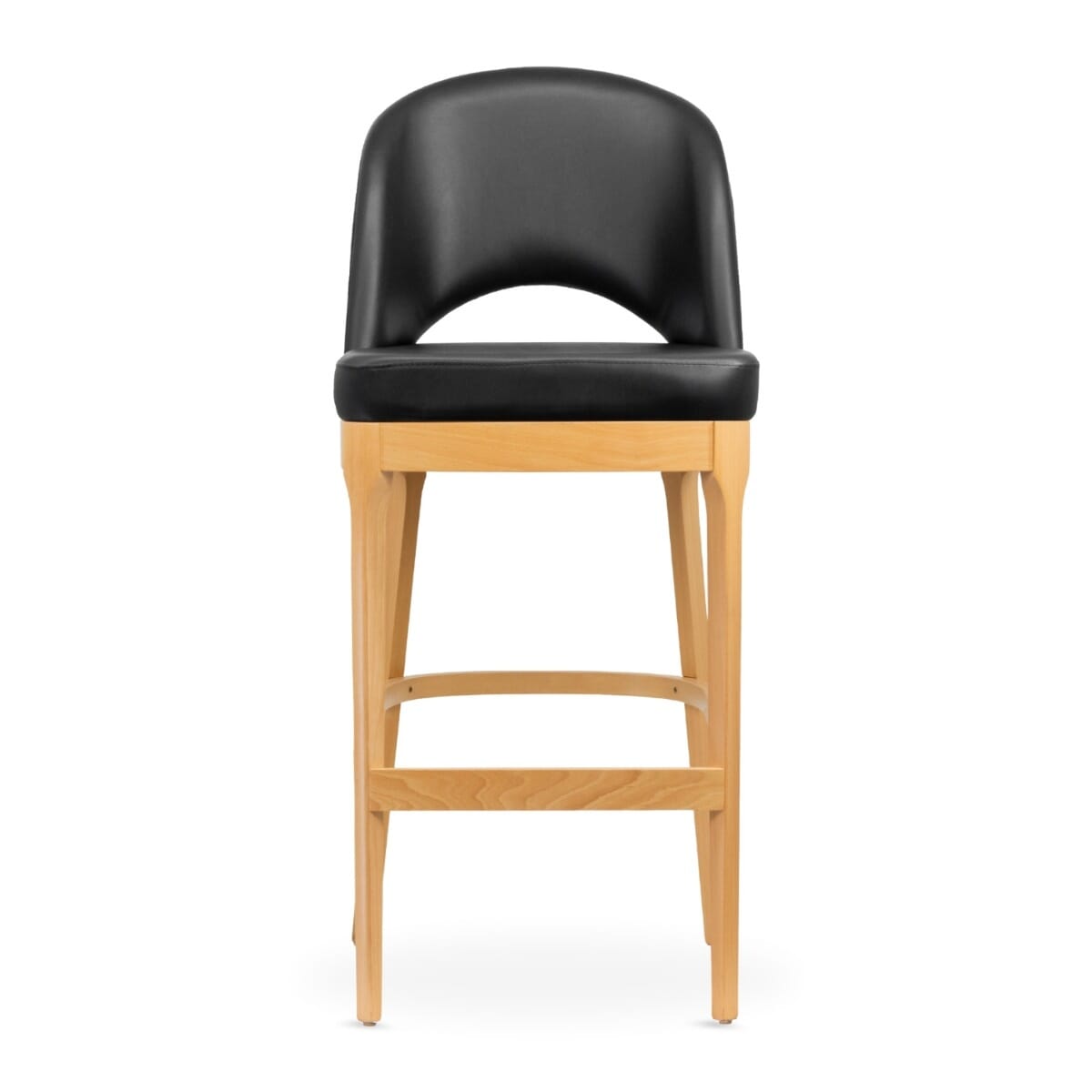 Lily Modern Natural Finish Wood Commercial Bar Stool