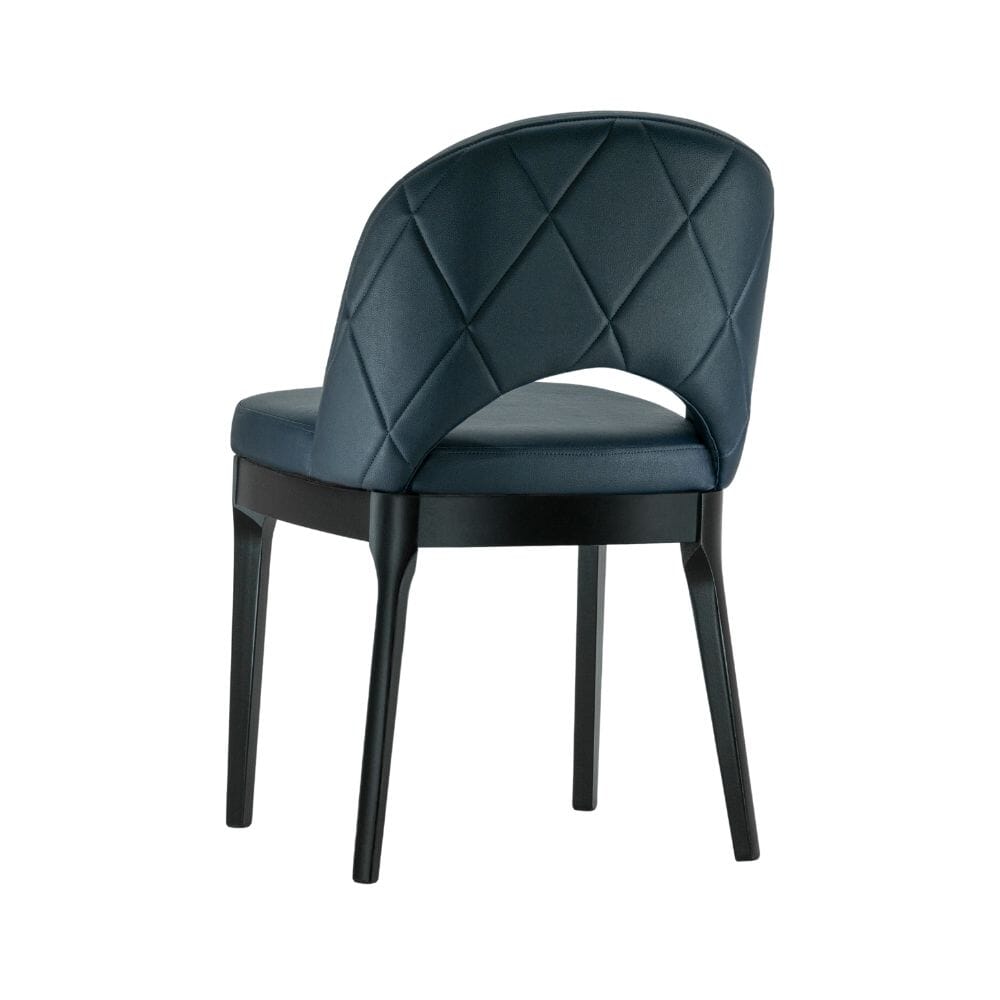 Lily Modern Tufted Beechwood Chair in Black Finish