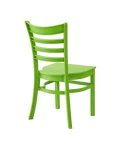 Stackable Ladderback Indoor/Outdoor Restaurant Chair in Lime Green 