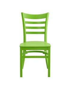 Stackable Ladderback Indoor/Outdoor Restaurant Chair in Lime Green 