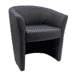 Black Vinyl Tub Chair