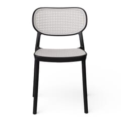 Indoor/Outdoor Resin Restaurant Chair with Mesh Design