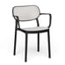 Indoor/Outdoor Resin Restaurant Arm Chair with Mesh Seat and Back