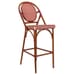 Aluminum Bamboo Look Barstool in Mahogany