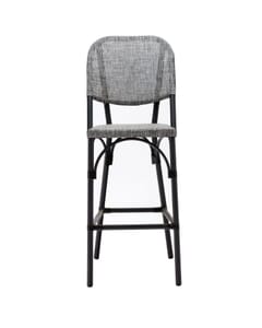 Aluminum Frame with Charcoal Look Outdoor Bar Stool